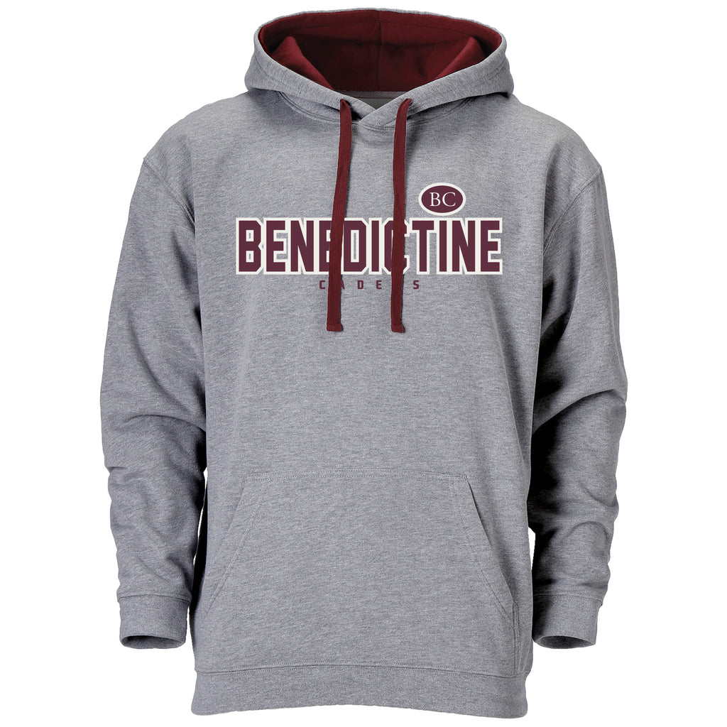 L2 Benchmark Grey/Maroon Hoodie