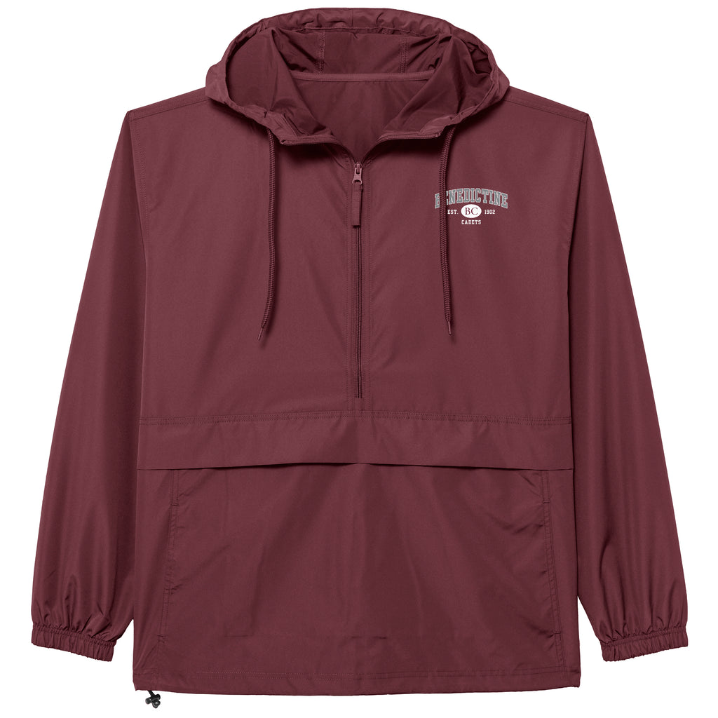 L2 (MAROON) Waterproof Rain Jacket 1/4 Zip