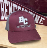 Maroon/Grey Mesh Hat w/ Split BC Logo
