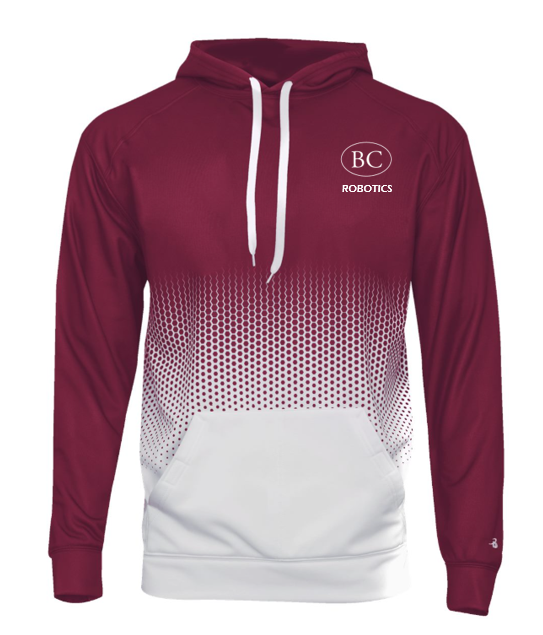 ROBOTICS Maroon/White Hoodie