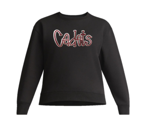 Black Crewneck w/ Cadets Script