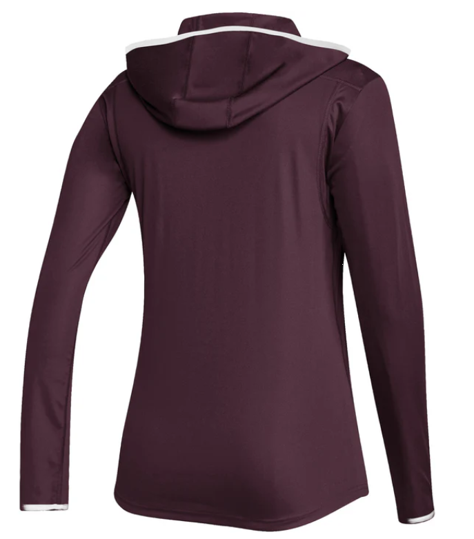 Women's Adidas (Maroon) LACROSSE 1/4 Zip - S