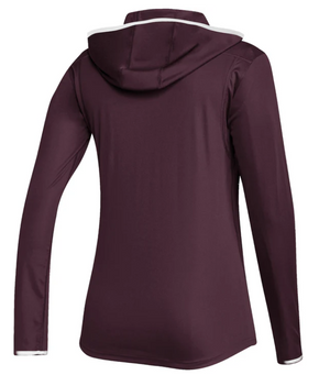 Women's Adidas (Maroon) LACROSSE 1/4 Zip - S