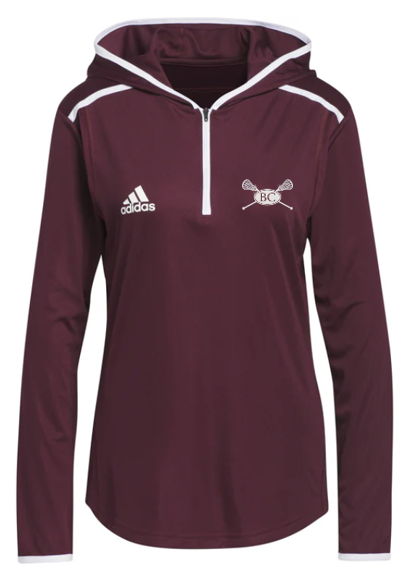 Women's Adidas (Maroon) LACROSSE 1/4 Zip - S