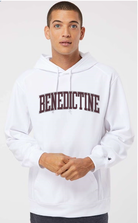 WHITE Hoodie w/ BENEDICTINE Applique