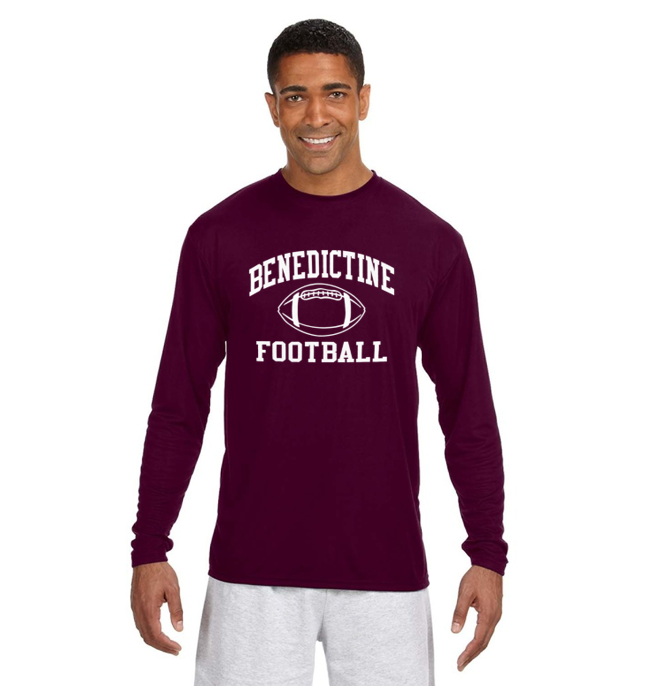 FOOTBALL (Maroon) L/S Dri-Fit Tee