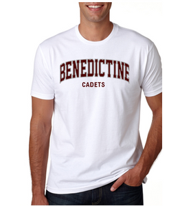 White BENEDICTINE (Dri-Fit) TEE
