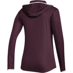 Women's Adidas MAROON Hooded L/S Tee